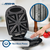 Arshia 4-Slice Sandwich Maker – 3-in-1 with Grill, Waffle & Sandwich Plates, 1200W, Non-Stick