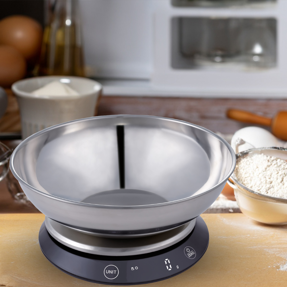 Arshia Digital Kitchen Scale with Stainless Steel Bowl – 5kg Capacity