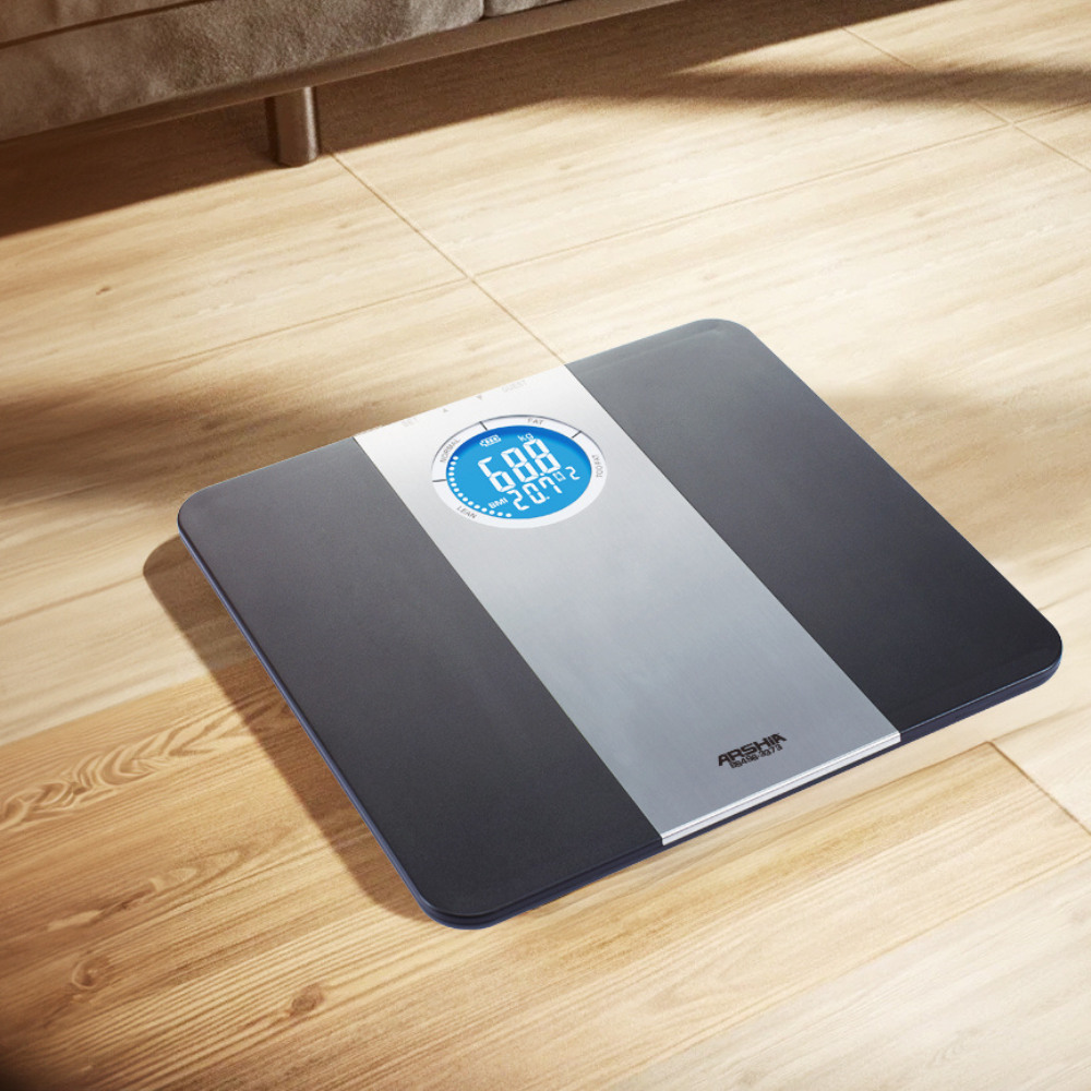 Arshia Digital Bathroom Scale – Slim LCD Weight Scale for Home Fitness & Health Monitoring – Max 150KG Auto On/Off Battery Operated