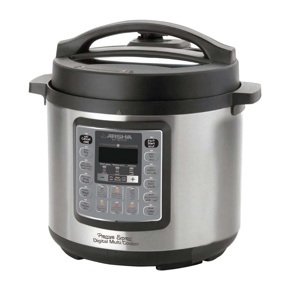 Arshia Stainless Steel Digital Pressure Cooker – 6L