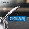 Arshia 26cm Tri-Ply Stainless Steel Fry Pan