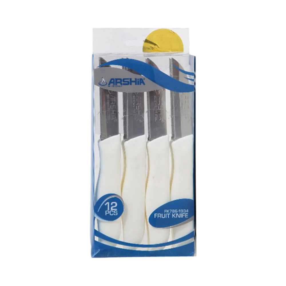 Arshia 12-Piece Stainless Steel Fruit Knife Set – 71mm | Compact & Portable