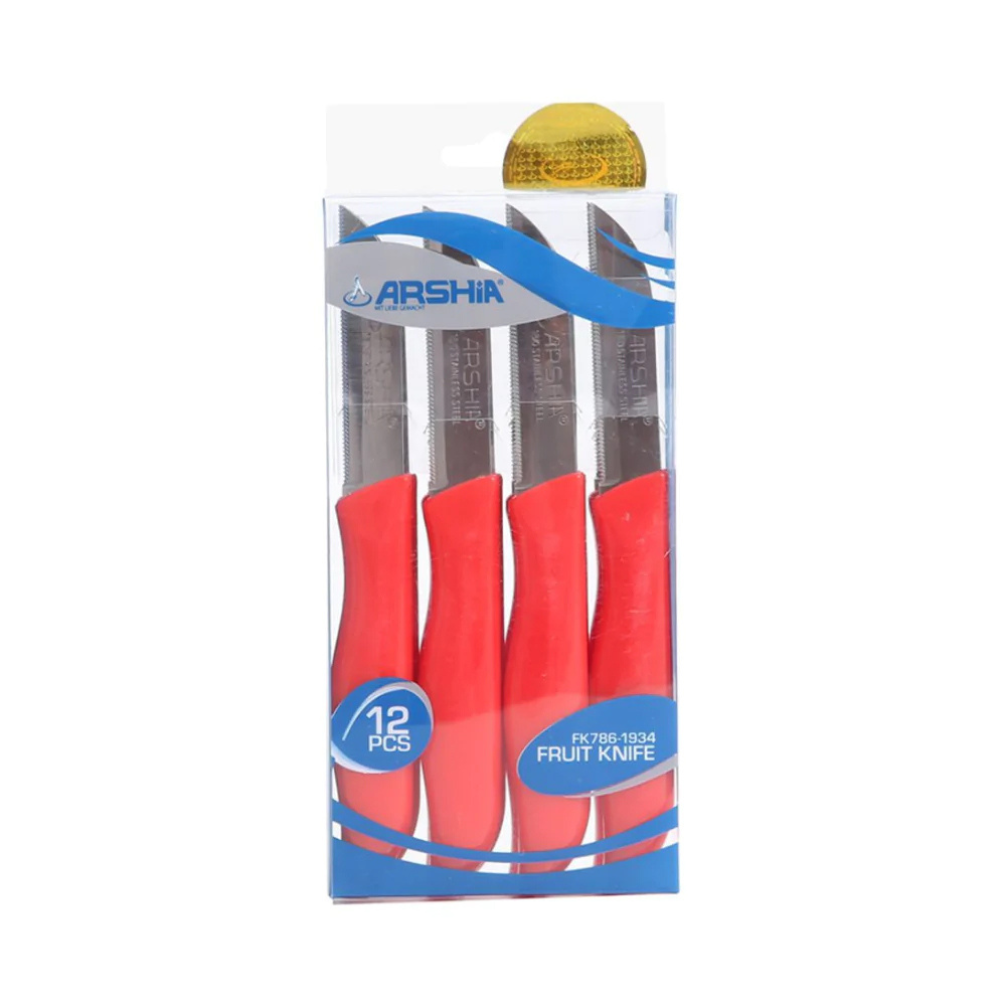 Arshia 12-Piece Stainless Steel Fruit Knife Set – 71mm | Compact & Portable