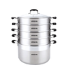 Arshia Premium Stainless Steel Steamer Pot – 32cm, 5-Layer Base, 8L Capacity