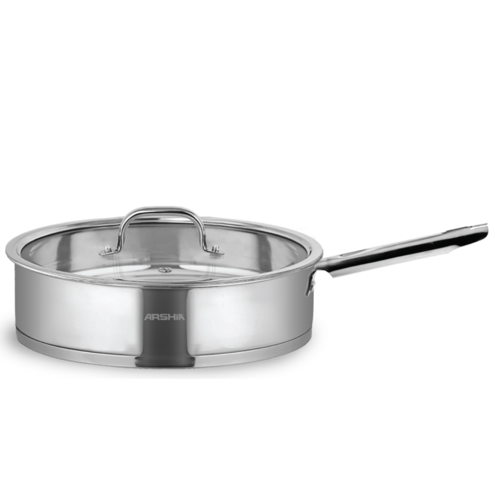 Arshia 8-Piece Stainless Steel Cookware Set – Premium 18/10 Steel, Non-Stick & Induction Compatible | Durable & Elegant Kitchen Set