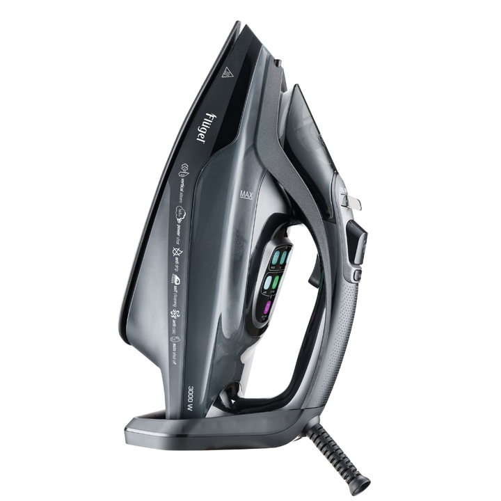 Flügel Digital Steam Iron – 3000W Smart Iron with LCD Display, Anti-Calc, Anti-Drip & Auto Shut-Off Function