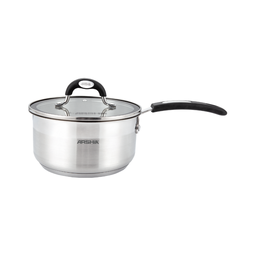 Arshia Stainless Steel Milk Pan with 2 lids 18cm