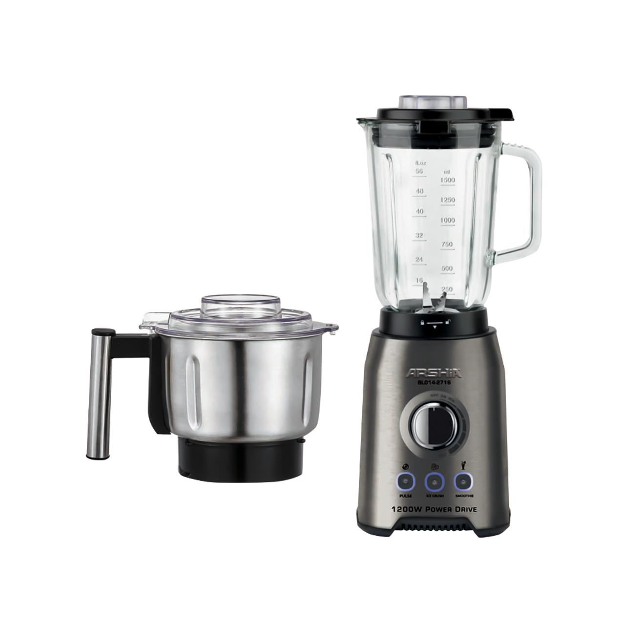 Table Blender with Glass Jar and Grinder