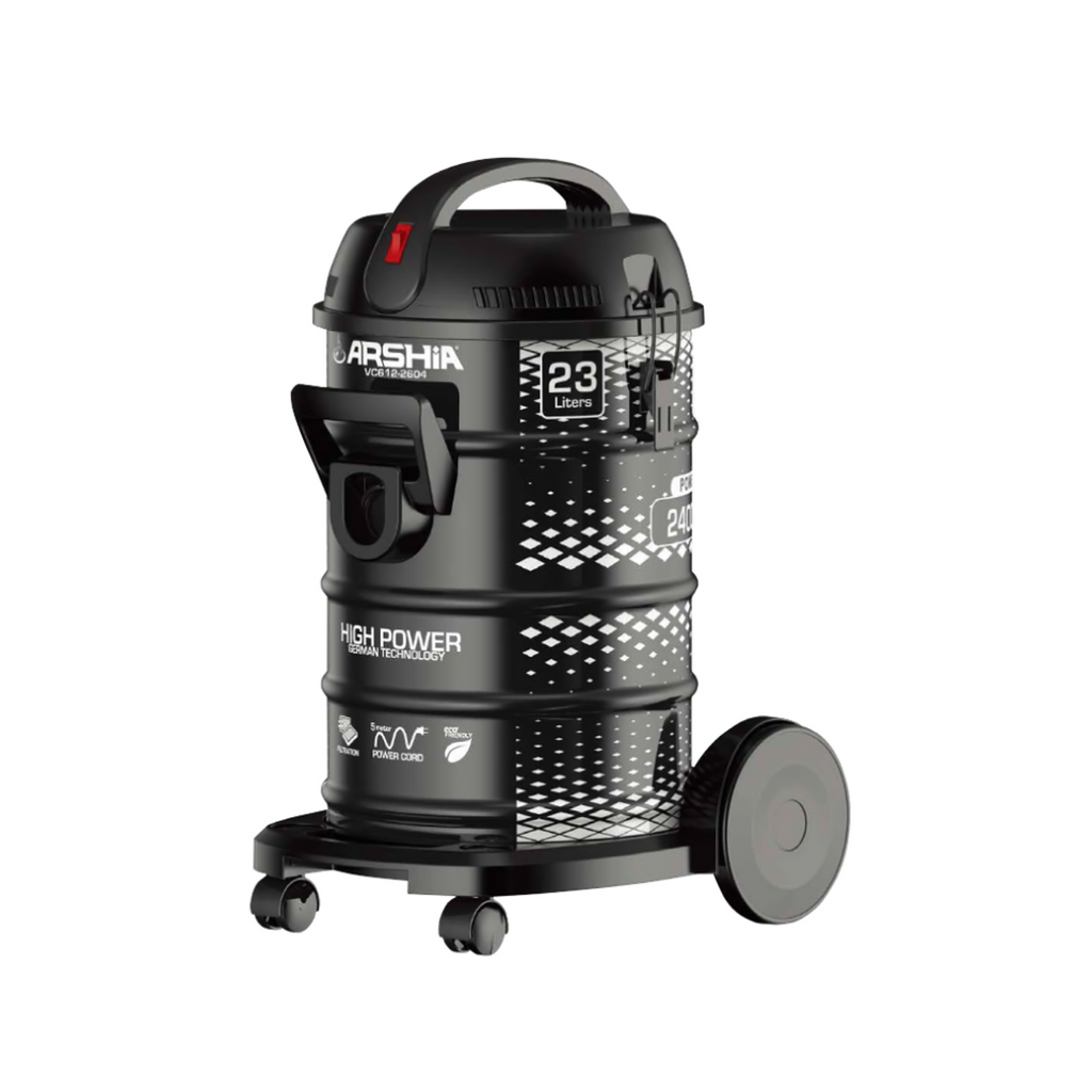 Arshia Drum Vacuum Cleaner 23L  Black VC612-2604