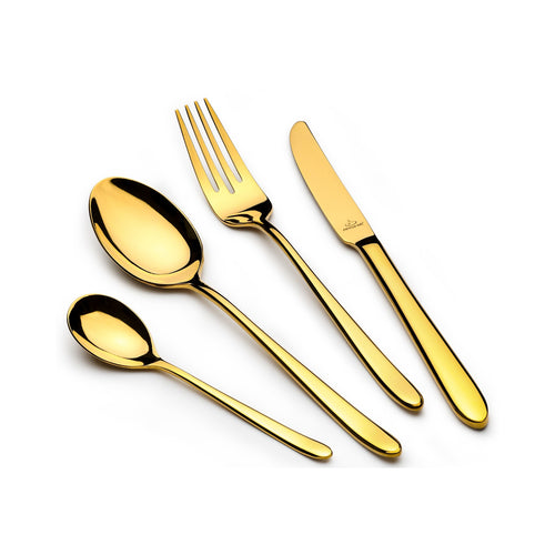 Arshia Premium Stainless Steel Cutlery Set 86pcs Gold