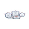 Arshia 9-Piece Premium Stainless Steel Cookware Set with Copper Handles | Tri-Ply Base, Induction Compatible, Dishwasher Safe