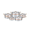 Arshia 10 pcs Rose Gold Stainless Steel Cookware  Set