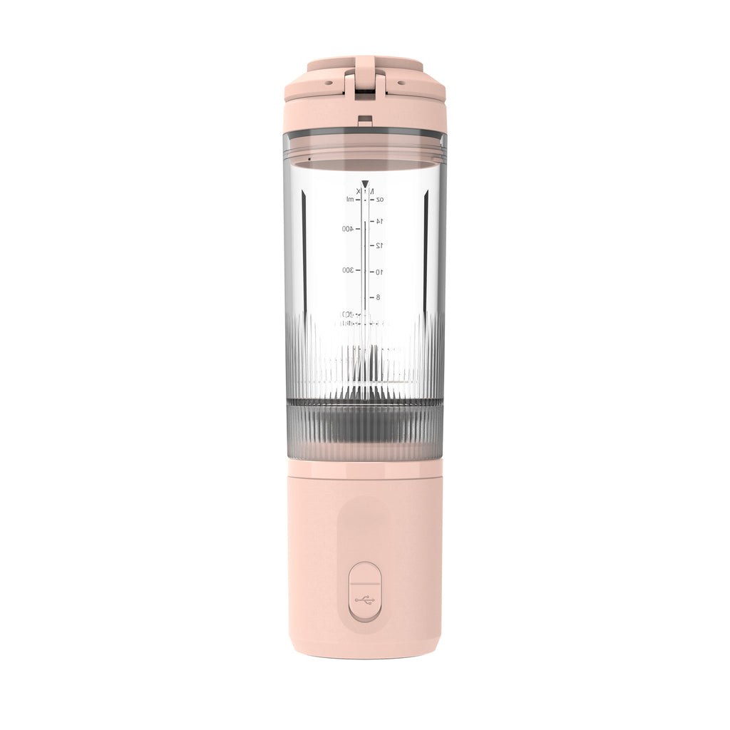 Flugel VitaGo Portable Blender 600ml – USB-C Rechargeable Personal Smoothie Maker, Ice Crushing, 180W High Power – Pink
