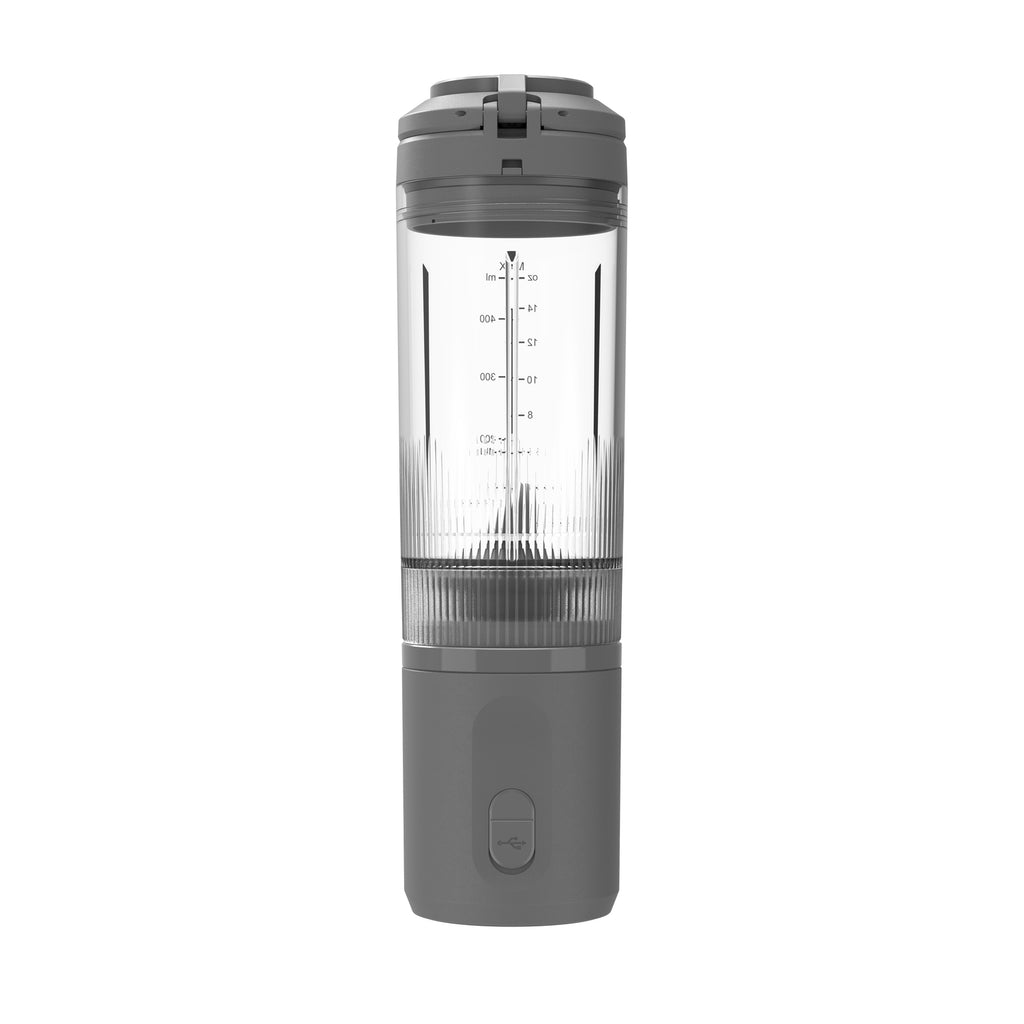 Flugel VitaGo Portable Blender 600ml – USB-C Rechargeable Personal Smoothie Maker, 180W High-Power Ice Crushing – Gray