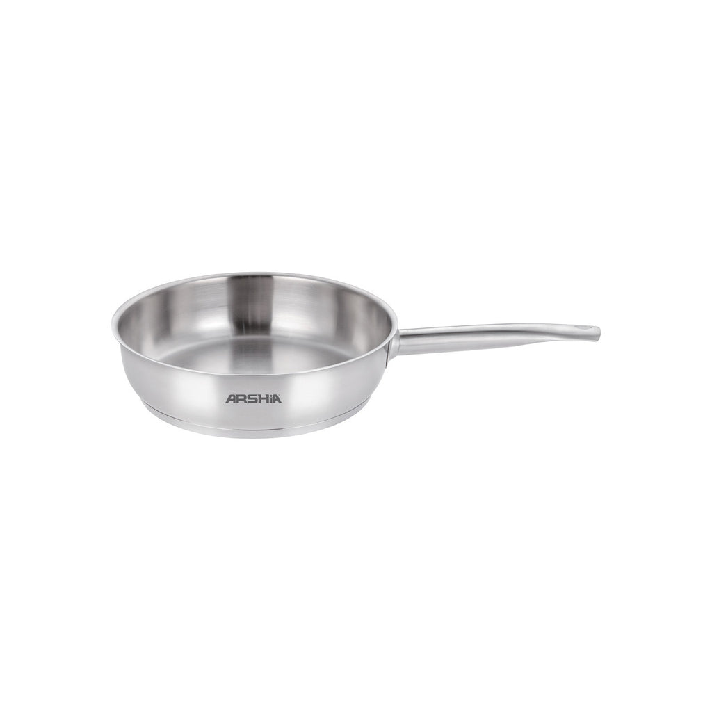 Arshia 9-Piece Stainless Steel Cookware with satin-finish lid