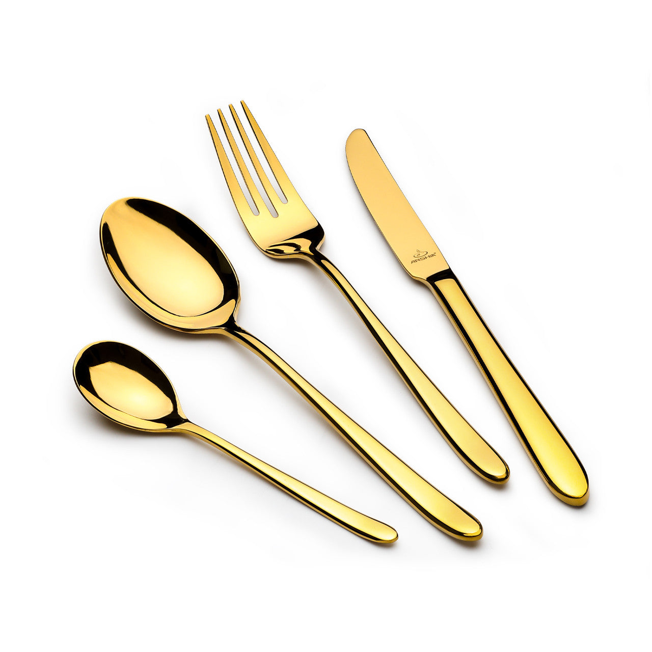 Arshia 26-piece Gold Cutlery Set with Stand