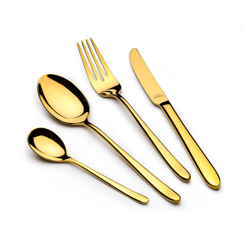 Arshia 48-piece Gold Cutlery Set with Stand