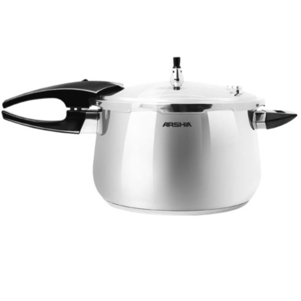 Arshia  Pressure Cooker with Glass Lid and Steamer 22cm  Stainless Steel,