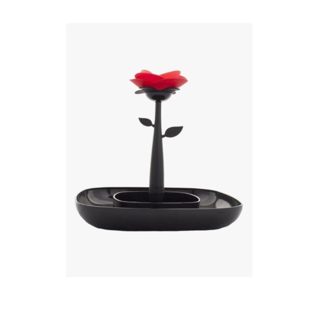 Rose Black Cocktail Tray