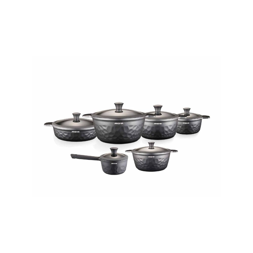 Arshia Diamond Cookware Set 12pcs Silver CO110 - 2970