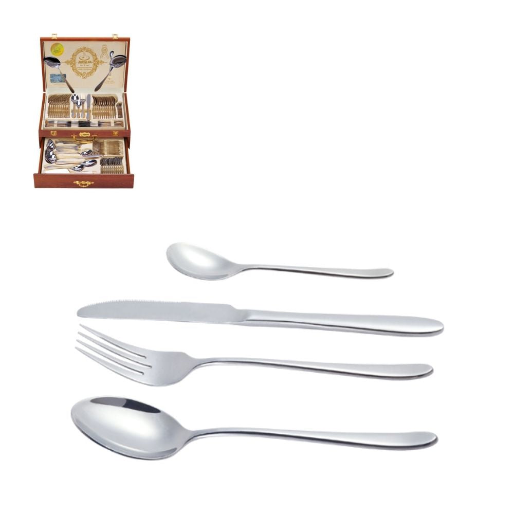 Silver Mirror Cutlery 86pc Set