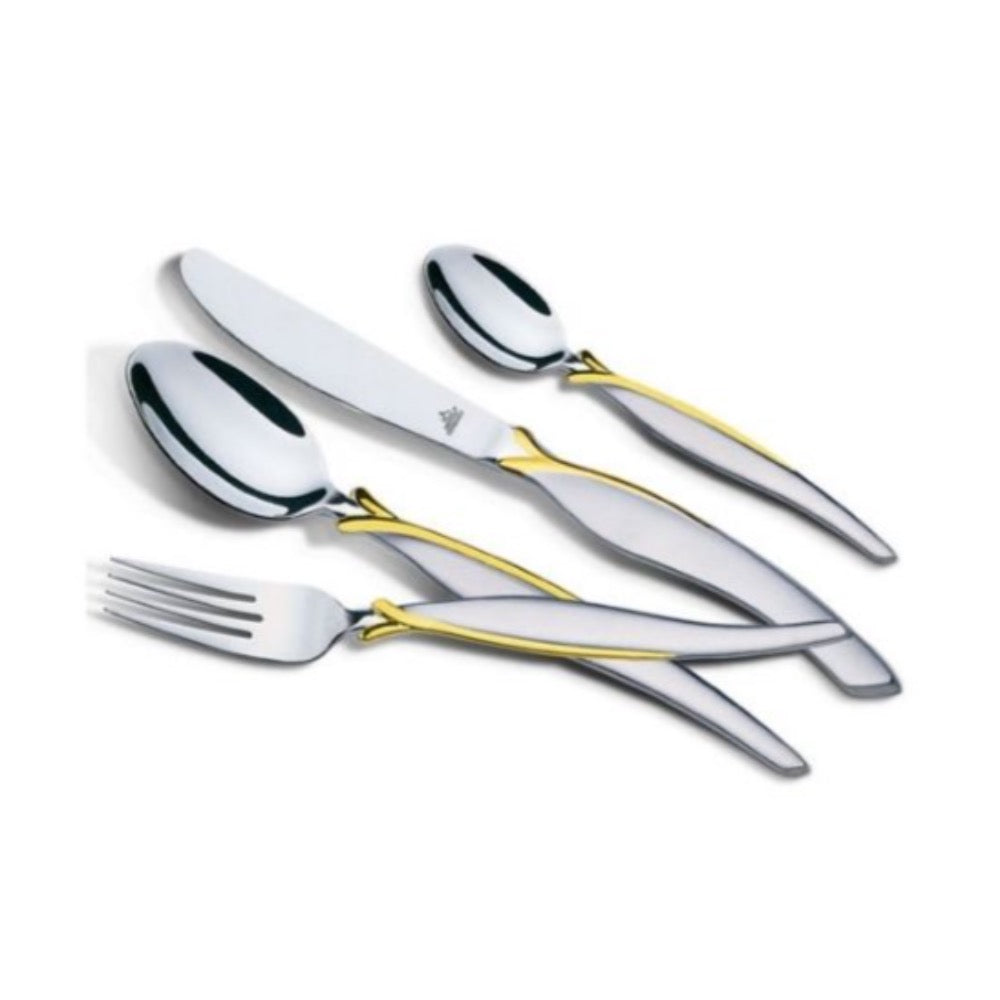 Arshia Gold and Silver Dinner Spoon and Fork 12 Set | TM145GS