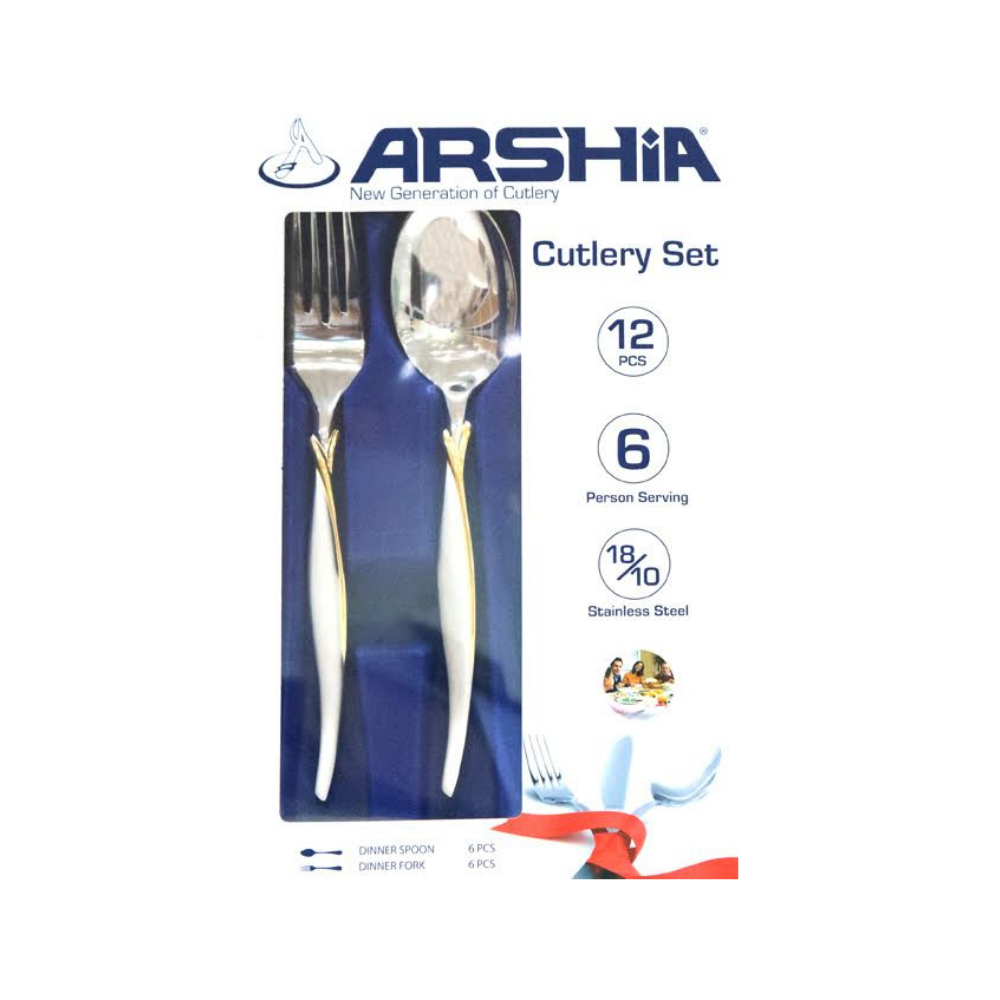 Gold and Silver Dinner Spoon  & Dinner Fork 12PC SET
