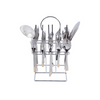 Arshia Silver Cutlery 38pc Set with Stand (with Cake Forks)