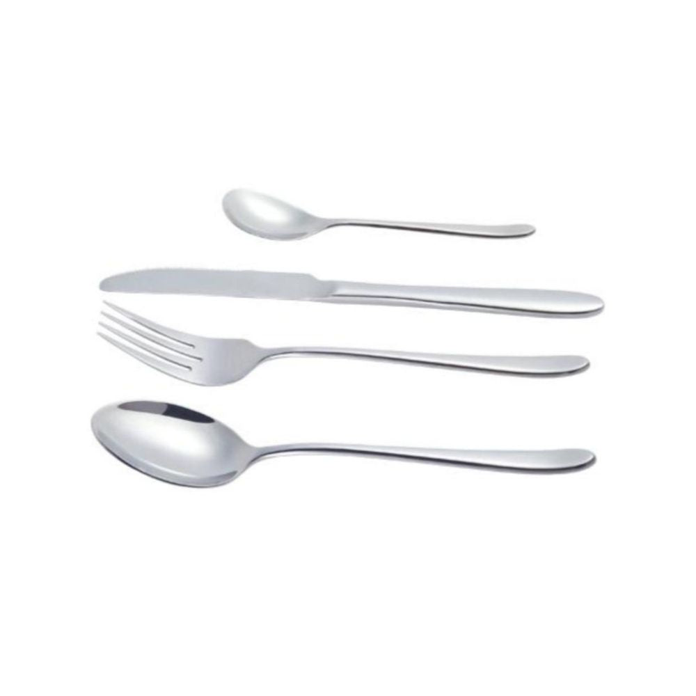 Arshia Silver Matte 24PC Cutlery Set with Stand