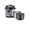 Arshia  6L Double POT Pressure Express MultiCooker,1000W, Stainless Steel/ Black,,Non Stick,
