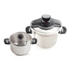 Arshia Twin Pressure Cooker 4L and 7L Black