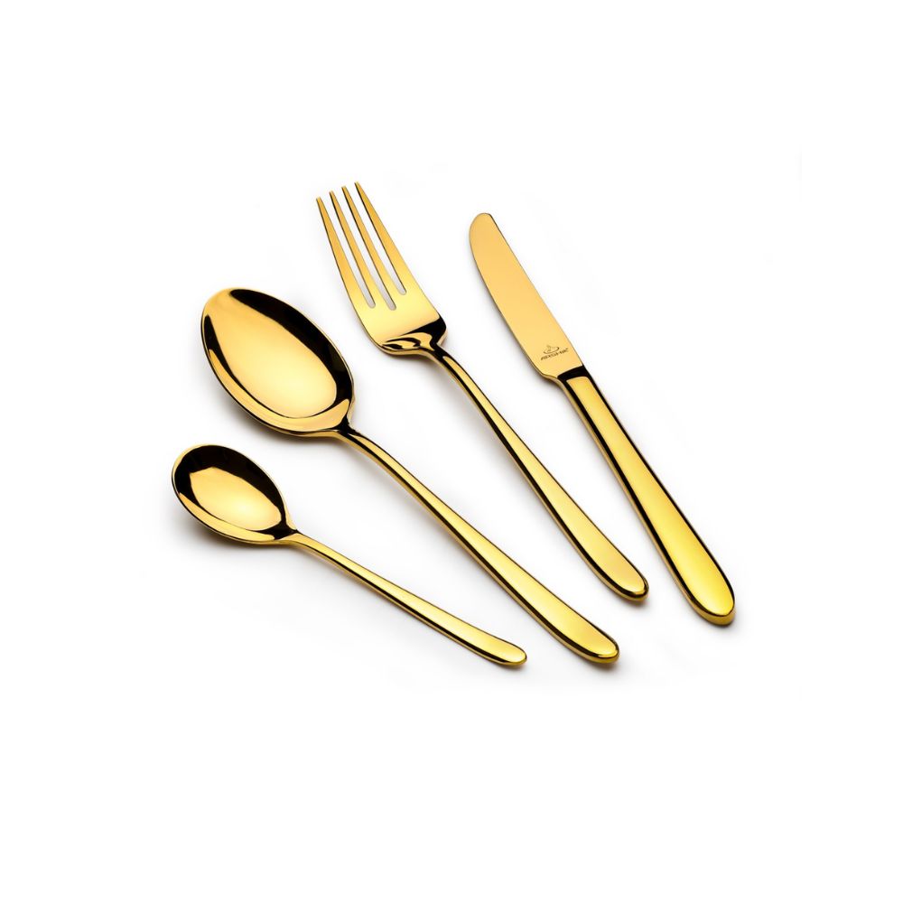 Arshia Gold Cutlery 86pc Set