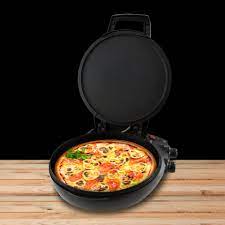 Arshia Pizza Maker, Black, 1800W, Cook,Bake,Toast,Sear,Grill,Steam,Non Stick, Dual Surface Grill