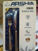 Arshia Gold and Silver Dinner Knife and Dinner Fork 12pc Set